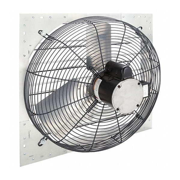 Dayton Shutter Mount Exhaust Fan, 24 in Blade, 1 Speed, 4479 CFM, 115V, 7.42 Sones, Aluminum - 484X47