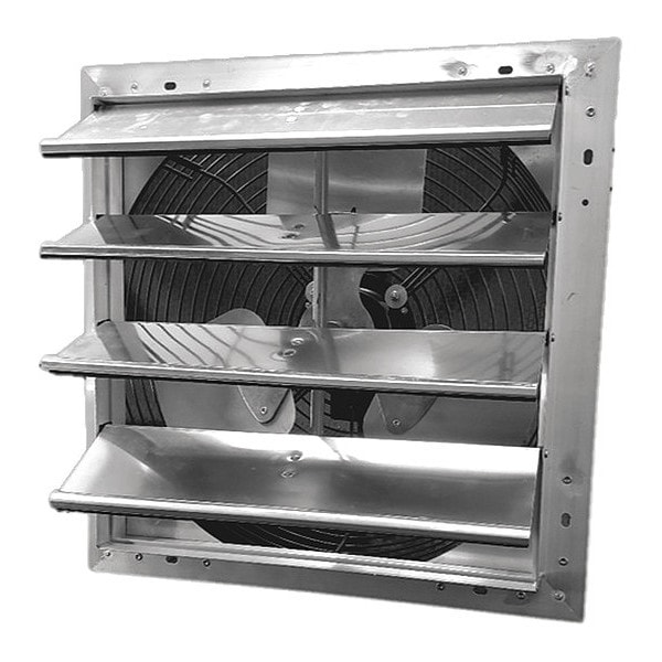 Dayton Shutter Mount Exhaust Fan, 16 in Blade Dia, 1/10 hp, 1 Phase, Variable Speed, 1381 cfm, 115V AC - 484X39