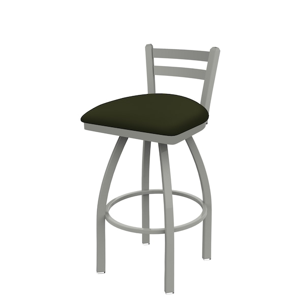 Holland Bar Stool Co 25" Low Back Swivel Counter Stool, Nickel Finish, Canter Pine Seat - 41125AN010