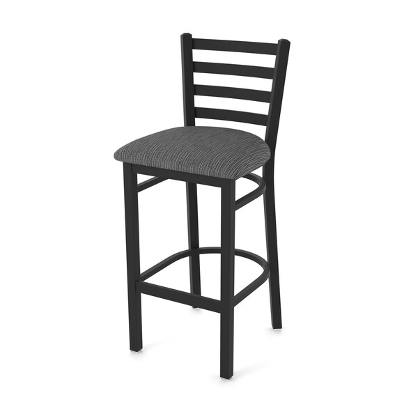 Holland Bar Stool Co 25" Stationary Counter Stool, Black Wrinkle, Graph Coal Seat - 40025BW018
