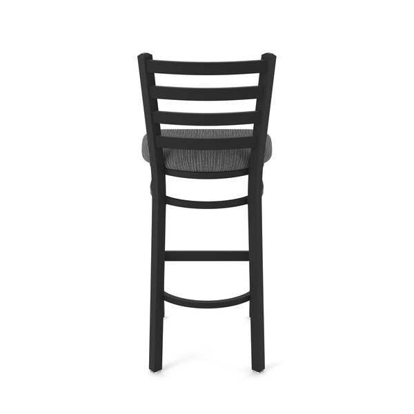 Holland Bar Stool Co 25" Stationary Counter Stool, Black Wrinkle, Graph Coal Seat - 40025BW018