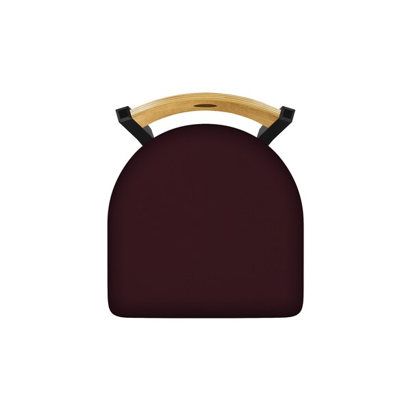 Holland Bar Stool Co 25" Swivel Counter Stool, Black Wrinkle, Med Back, Canter Bordeaux Seat - 83025BWMEDMPLB005