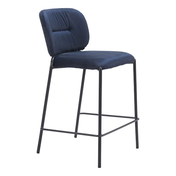 Zuo Modern Plat Counter Stool Set Of 2 Blue - 110341