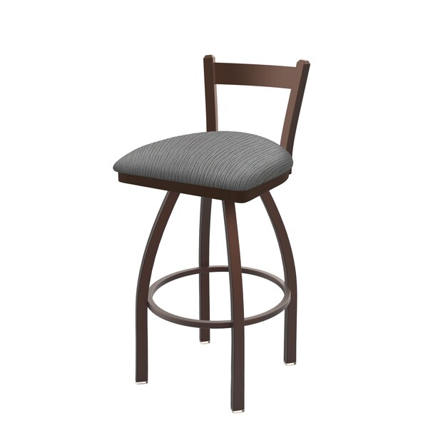 Holland Bar Stool Co 25" Low Back Swivel Counter Stool, Bronze Finish, Graph Seat - 82125BZ020