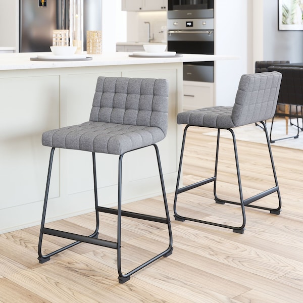 Zuo Modern Pago Counter Stool Set Of 2 Gray - 110071