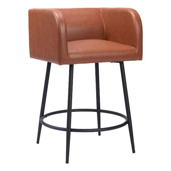 Zuo Modern Horbat Counter Stool Set Of 2 Brown - 109946