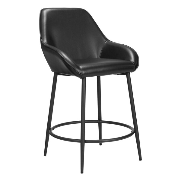 Zuo Modern Vila Counter Stool Set Of 2 Black - 110074