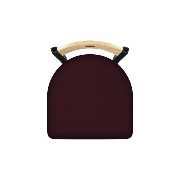 Holland Bar Stool Co 25" Swivel Counter Stool, Black Wrinkle, Nat Back, Canter Bordeaux Seat - 83025BWNATMPLB005