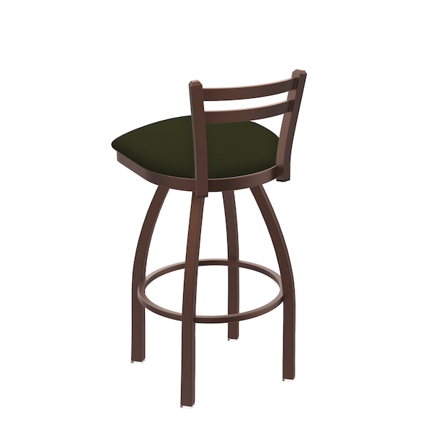 Holland Bar Stool Co 25" Low Back Swivel Counter Stool, Bronze Finish, Canter Pine Seat - 41125BZ010