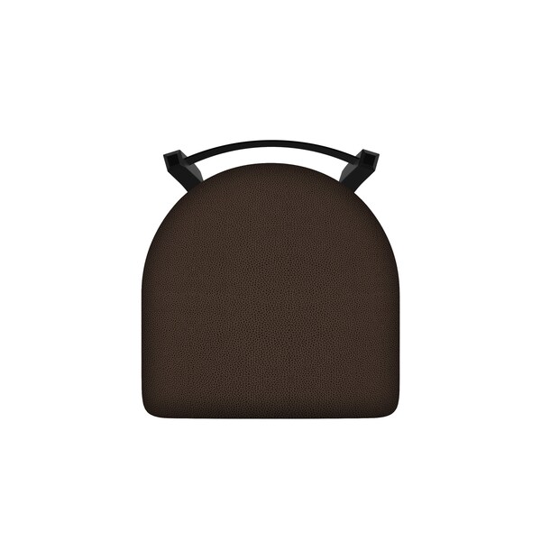 Holland Bar Stool Co 25" Low Back Swivel Counter Stool, Black Wrinkle, Rein Coffee Seat - 82125BW025