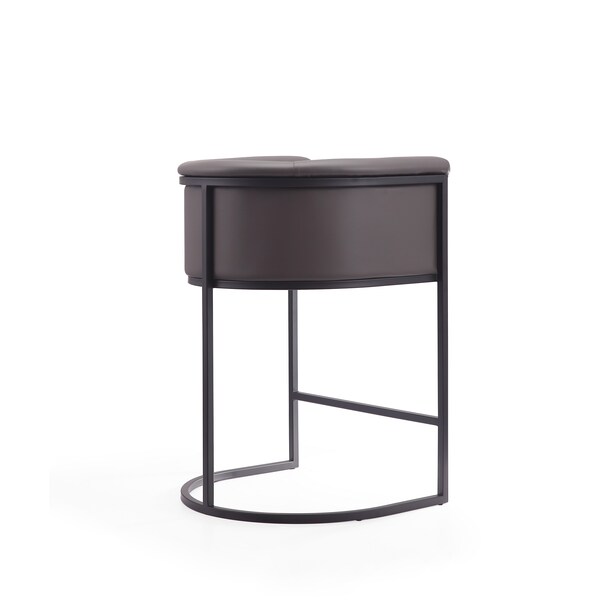 Manhattan Comfort Cosmopolitan Counter Stool in Pebble and Black - CS008-PE
