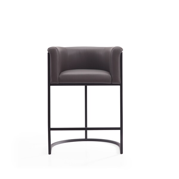 Manhattan Comfort Cosmopolitan Counter Stool in Pebble and Black - CS008-PE
