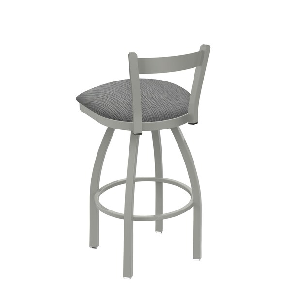 Holland Bar Stool Co 25" Low Back Swivel Counter Stool, Nickel Finish, Graph Seat - 82125AN020