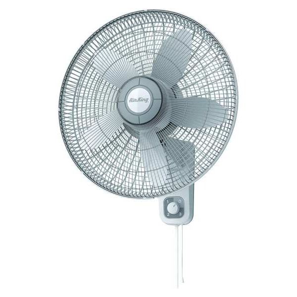 Air King Wall Mount Oscillating Fan W/ 18 in Blade Dia, 3 Speeds, 120V AC, 6 ft L Cord - 9018