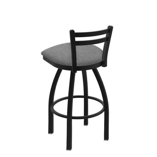 Holland Bar Stool Co 25" Low Back Swivel Counter Stool, Black Wrinkle, Graph Seat - 41125BW020