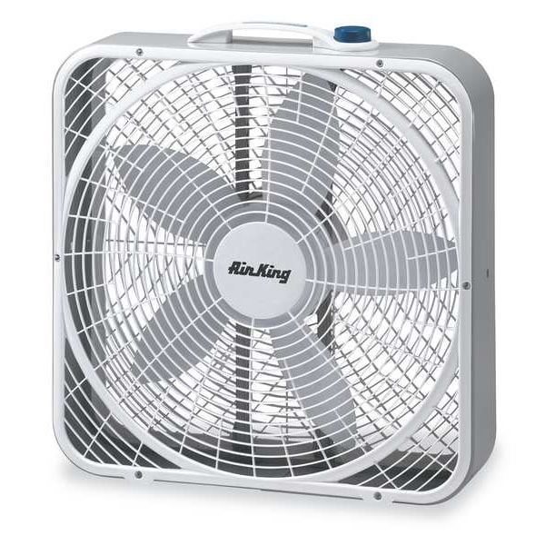 Air King Box Fan W/ 20 in Blade Dia, Non-Oscillating, 3 Speeds, 120V AC, 6 ft L Cord - 9723