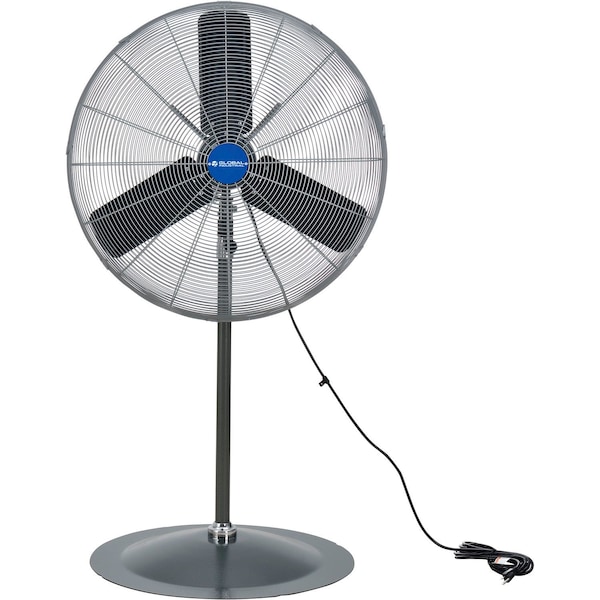 Global Industrial Oscillating Pedestal Fan, 30 Diameter, 1/3HP, 8775CFM - 585280