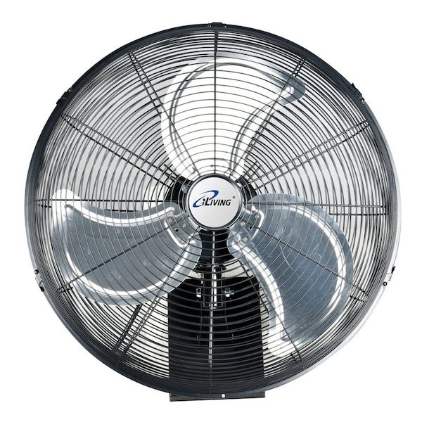 Iliving 20 in. 3 fan speeds Wall Fan in Black with Oscillating head - ILG8EOSC20