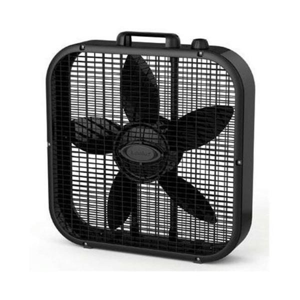 Lasko 20" Blade Dia Box Fan, Non-Oscillating, 3 Speeds, Black - B20401