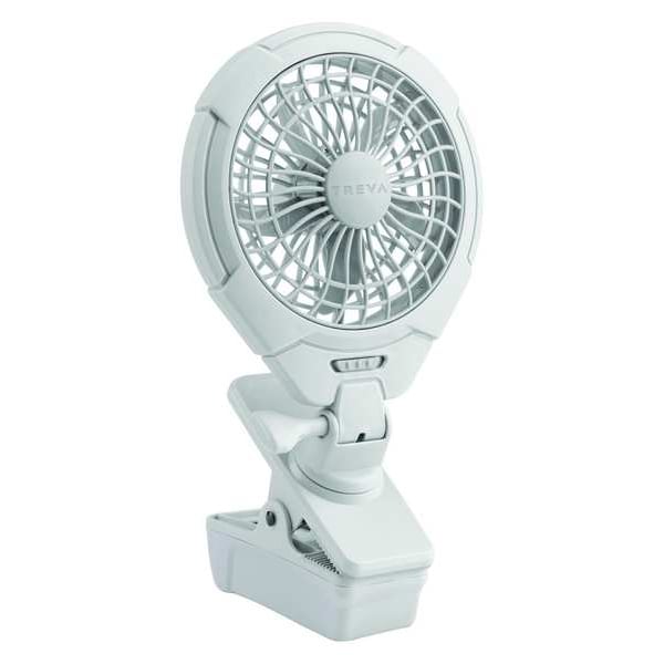 Treva/O2Cool Clip Fan, 2 Speeds, White, FCC-Compliant Adapter - FC05807