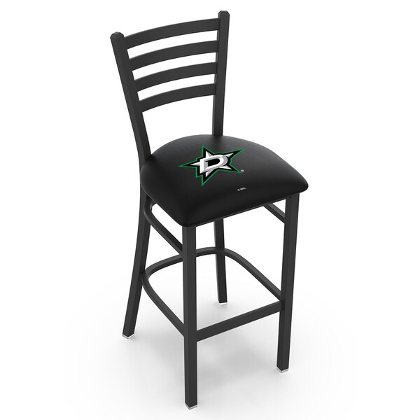 Holland Bar Stool Co 25" Blk Wrinkle Dallas Stars Stationary Counter Stool, Ladder Back - L00425DALSTA