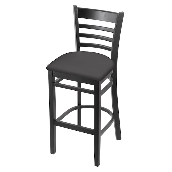 Holland Bar Stool Co 25" Counter Stool, Black Finish, Canter Storm Seat - 314025BLK004