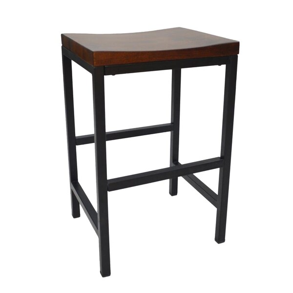 Carolina Cottage 24 in. Aileen Counter Stool Chestnut & Black - CF2415CHETBK