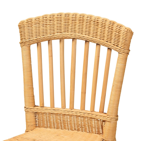 Bali & Pari Barito Modern Bohemian Natural Rattan Counter Stool - 235-13140-ZORO