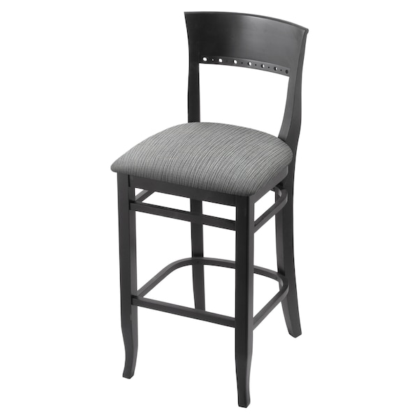 Holland Bar Stool Co 25" Counter Stool, Black Finish, Graph Seat - 316025BLK020