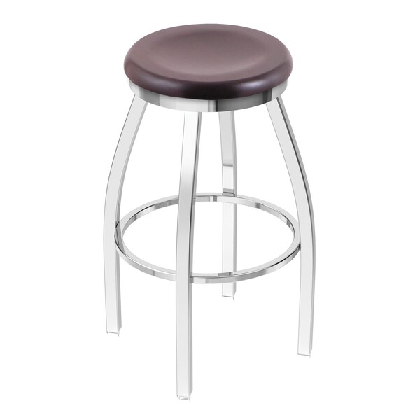 Holland Bar Stool Co 25" Swivel Counter Stool, Chrome Finish, Dark Cherry Maple Seat - 80225CHDCMPL