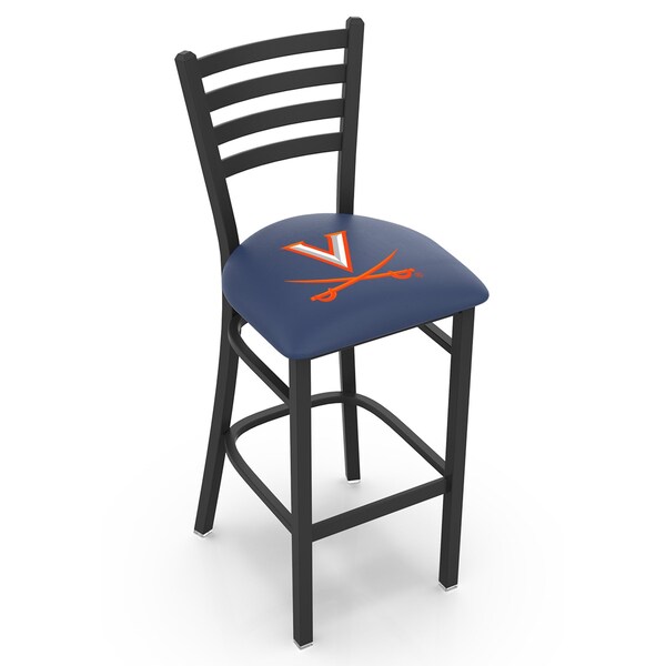 Holland Bar Stool Co 25" Blk Wrinkle Virginia Stationary Counter Stool, Ladder Back - L00425VRGNIA
