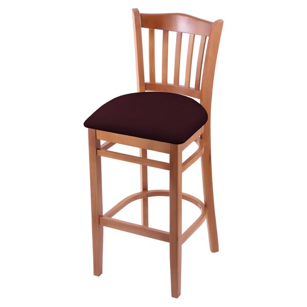 Holland Bar Stool Co 25" Counter Stool, Medium Finish, Canter Bordeaux Seat - 312025MED005