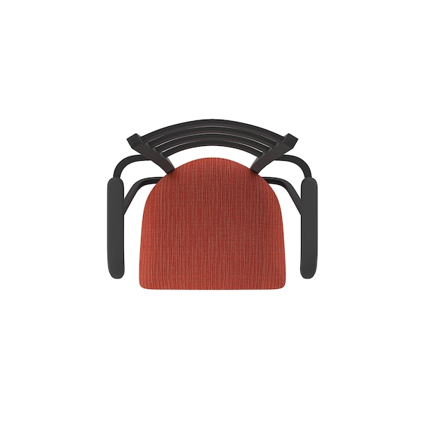 Holland Bar Stool Co Jackie with Arms 25 in. Swivel Counter Stool with Black Wrinkle Finish and Graph Poppy Seat - 415