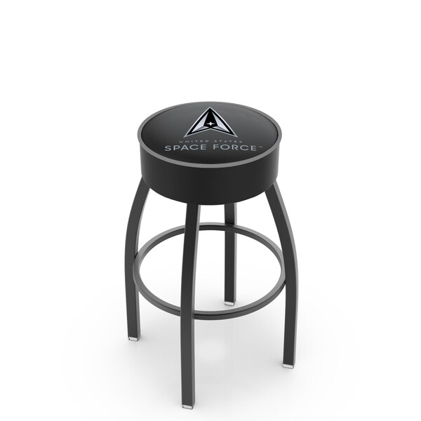 Holland Bar Stool Co U.S. Space Force 25in Swivel Counter Stool with Black Wrinkle Finish - L8B1