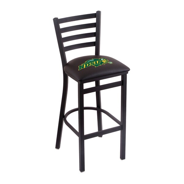 Holland Bar Stool Co 25" Blk Wrinkle North Dakota State Station Counter Stool, Ladder Back - L00425NDAKST-B