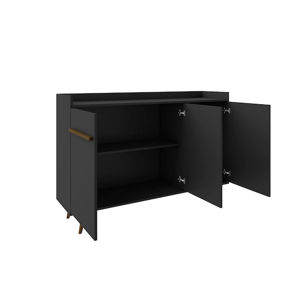 Manhattan Comfort Bradley Buffet 53.54 Stand, Black - 230BMC8