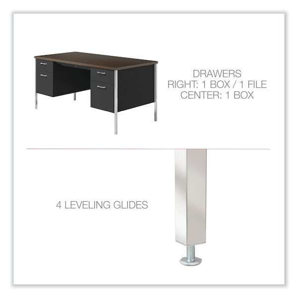 Alera Credenza, 60" W, Steel - ALESD6024BM