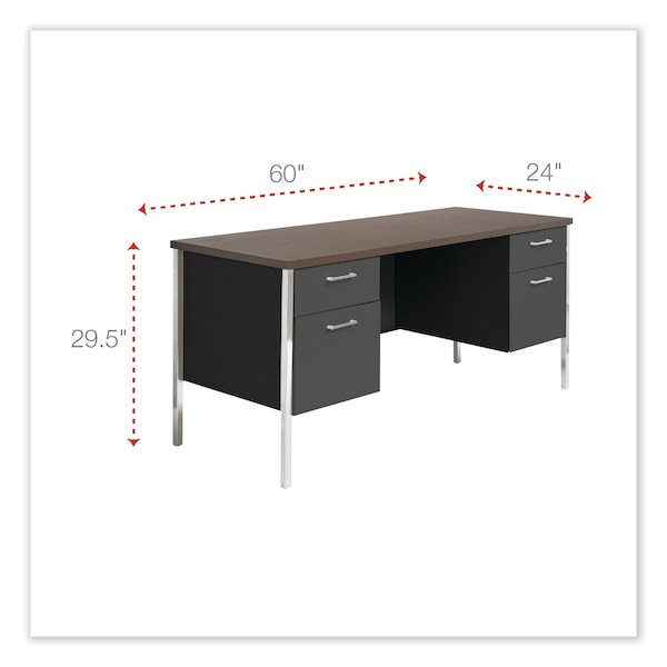 Alera Credenza, 60" W, Steel - ALESD6024BM