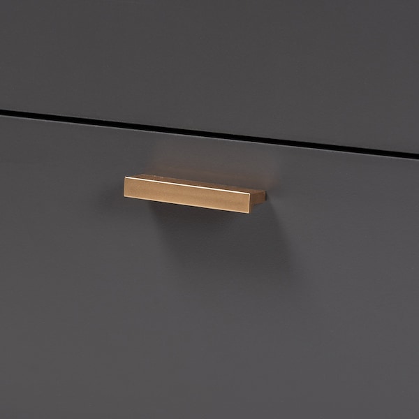 Baxton Studio Kelson Modern and Contemporary Dark Grey and Gold Finished Wood 2-Door Sideboard Buffet - 189-11577-ZORO