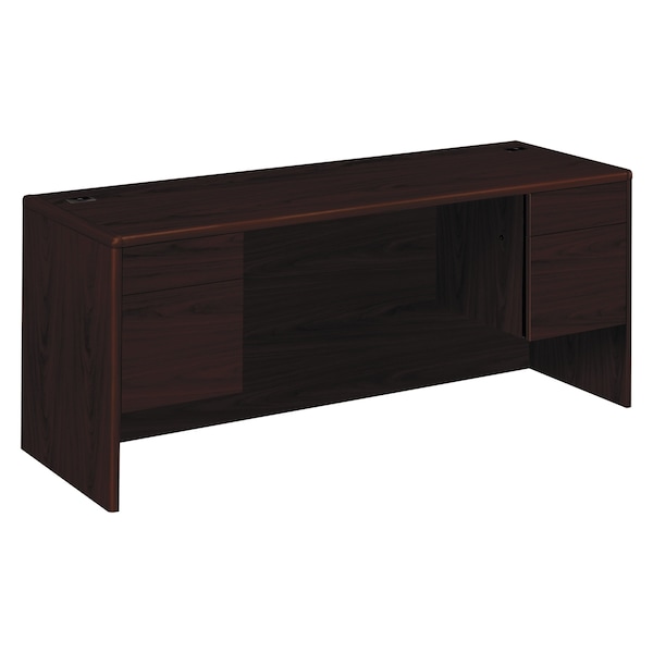 Hon Kneespace Credenza, .75 Height Pedestals, 72Wx24Dx29.5H, Mahogany - H10743.NN
