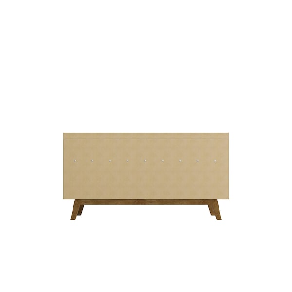 Manhattan Comfort Addie 53.54 Sideboard with 5 Shelves in White - 244BMC6