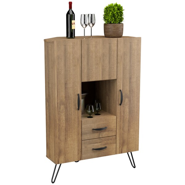 Inval Buffet Cabinet  47.2 in. H x 31.5 in. W x 16.5 in. D in Amaretto - GM-1440