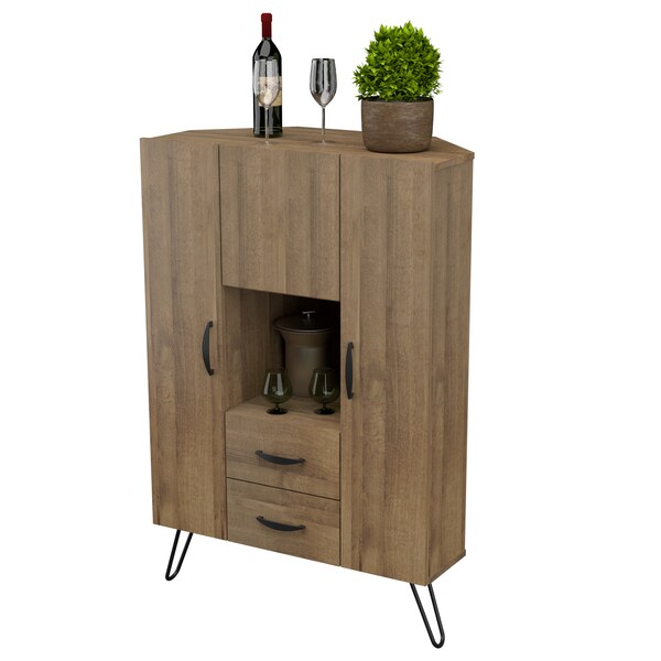 Inval Buffet Cabinet  47.2 in. H x 31.5 in. W x 16.5 in. D in Amaretto - GM-1440