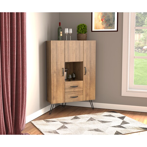 Inval Buffet Cabinet  47.2 in. H x 31.5 in. W x 16.5 in. D in Amaretto - GM-1440