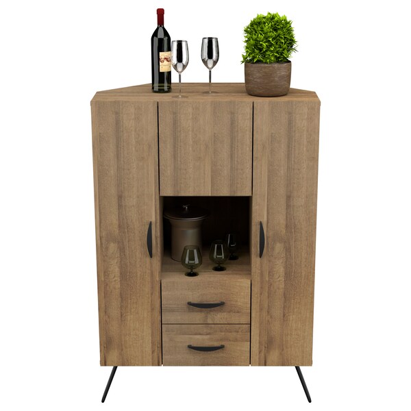 Inval Buffet Cabinet  47.2 in. H x 31.5 in. W x 16.5 in. D in Amaretto - GM-1440