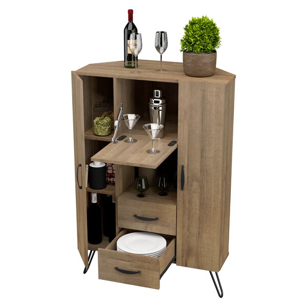 Inval Buffet Cabinet  47.2 in. H x 31.5 in. W x 16.5 in. D in Amaretto - GM-1440