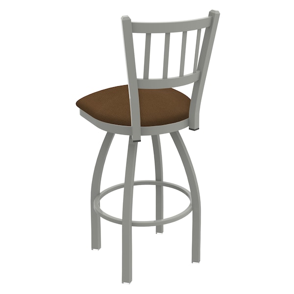 Holland Bar Stool Co 25" Swivel Counter Stool, Nickel Finish, Rein Thatch Seat - 82025AN026