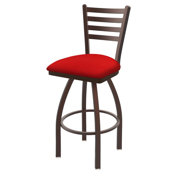 Holland Bar Stool Co 25" Swivel Counter Stool, Bronze Finish, Canter Red Seat - 41025BZ011