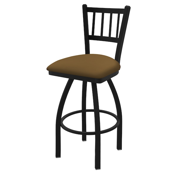 Holland Bar Stool Co 25" Swivel Counter Stool, Black Wrinkle, Canter Saddle Seat - 81025BW012