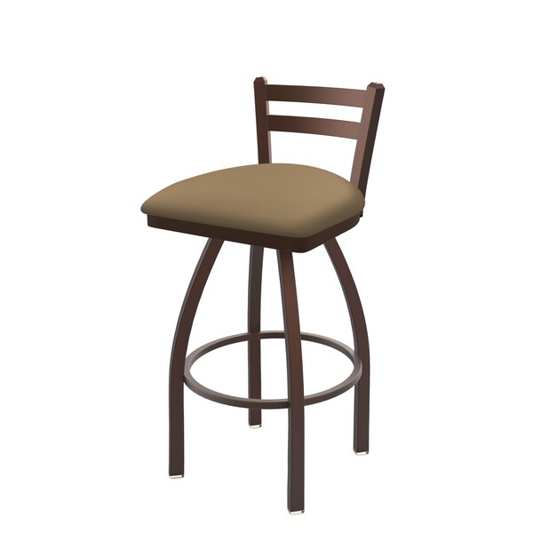 Holland Bar Stool Co 25" Low Back Swivel Counter Stool, Bronze Finish, Canter Sand Seat - 41125BZ013